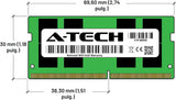 A-Tech 16GB DDR4 3200 MHz SODIMM PC4-25600 (PC4-3200AA) CL22 Módulo...