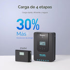 Renogy Controlador de carga solar Rover 20A 12V24V Auto DC Entrada MPPT