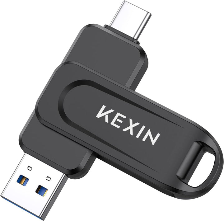 KEXIN Unidad Flash USB C de 128 GB, Unidad Dual de Pulgar 100 MB\/s...