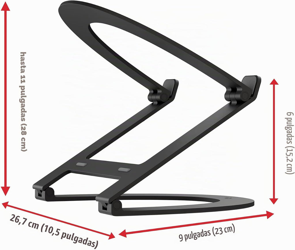 Twelve South Curve Flex | Soporte ergonómico de aluminio ajustable en altura y ángulo para portátil/MacBook, se adapta a 10 a 17 pulgadas