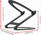 Twelve South Curve Flex | Soporte ergonómico de aluminio ajustable en altura y ángulo para portátil/MacBook, se adapta a 10 a 17 pulgadas