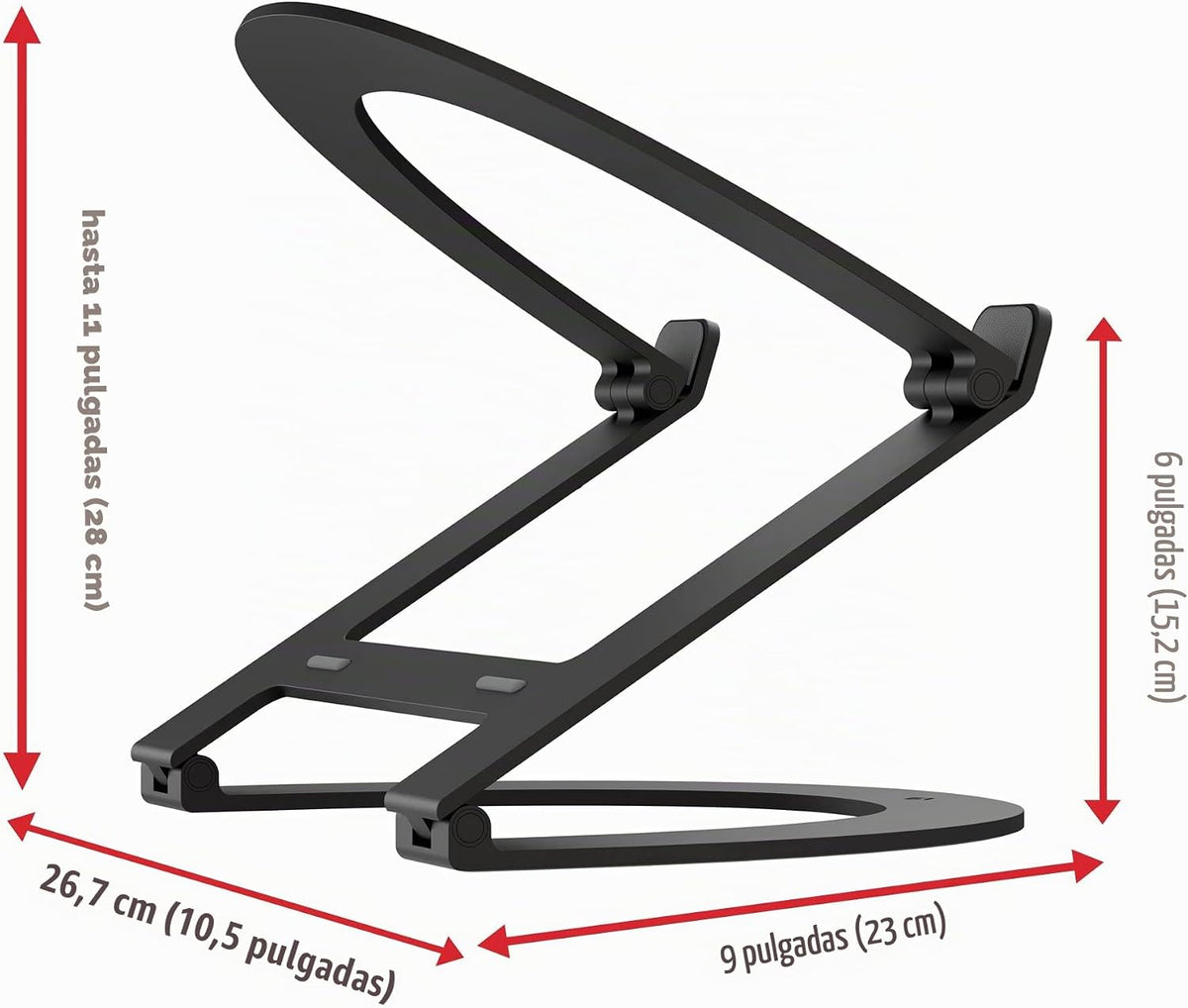 Twelve South Curve Flex | Soporte ergonómico de aluminio ajustable en altura y ángulo para portátil/MacBook, se adapta a 10 a 17 pulgadas