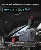Arrancador de salto con compresor de aire, caja de batería de automóvil de 6500 A, paquete de potencia máxima con inflador digital de neumáticos de 150 PSI, cargador de coche portátil para