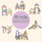 Bloques grandes de espuma de construcción para niños pequeños, juego de bloques de construcción de espuma EVA apilables, no tóxico, lavable, juguetes de construcción de aprendizaje temprano y regalos para niños y niñas (rosa, piezas, 30)