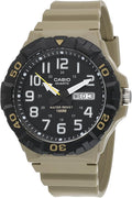 Casio MRW200H Series | Reloj analógico para hombre | Diseño deportivo | Resistencia al agua 100 metros | Indicador de fecha | Bisel rotatorio | Cronometraje regular (HR, Min, SEC, PM, Date, Day) | Batería 3 años