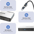 WAVLINK Adaptador USB C a triple monitor, compatible con Mac y Windows
