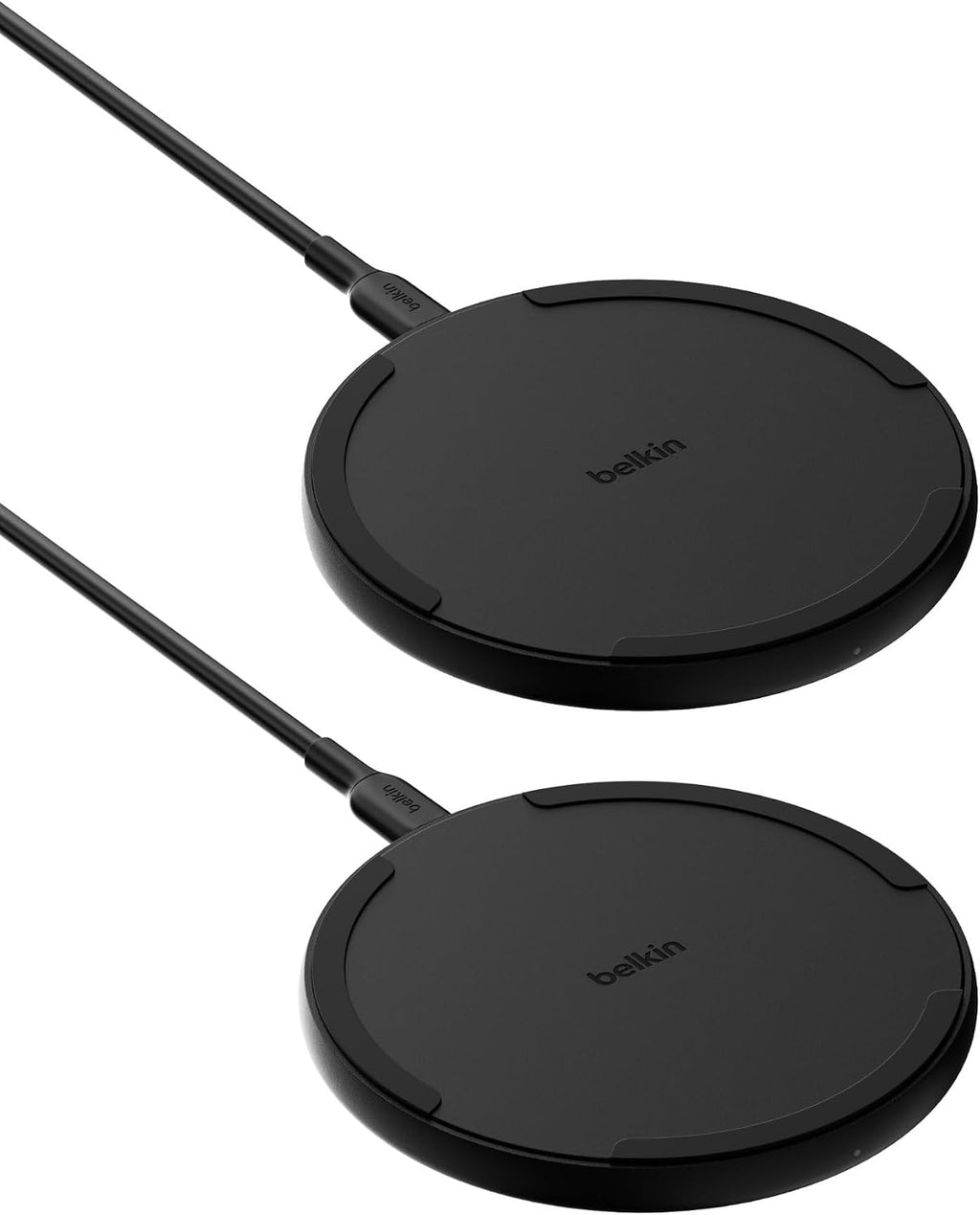 Belkin Cargador inalámbrico de 15W, Base de carga Qi para iPhone 17 (paquete de 2)