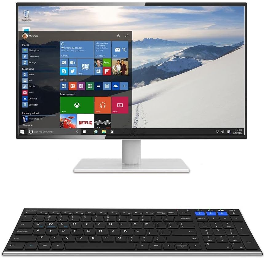 Arteck HB193 - Teclado Bluetooth universal multidispositivo de acer...