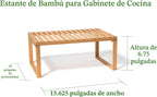 Lipper International Estante de bambú para armario de cocina para organizar una despensa, encimera o baño, 15 5/8 x 10 x 6 1/4 pulgadas
