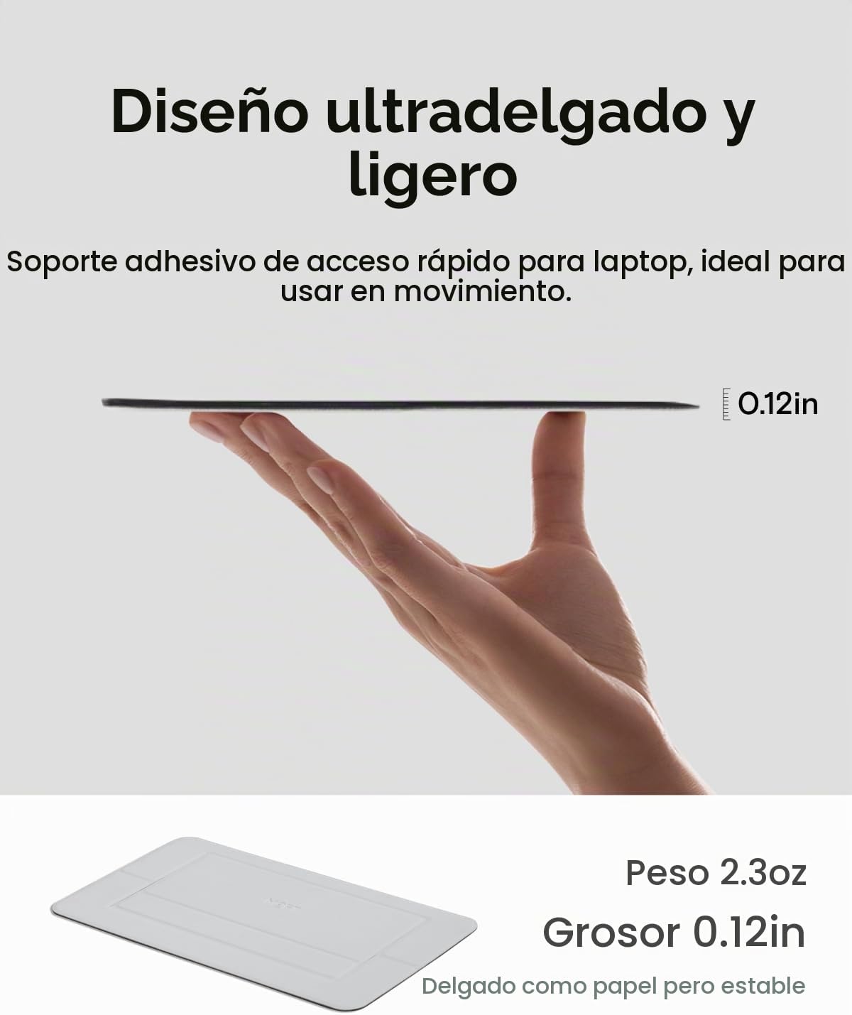 Soporte adhesivo para laptop MOFT Airflow, elevador delgado y portátil para trabajo