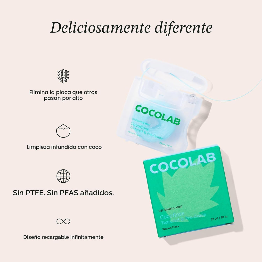 Cocofloss Hilo Dental Tejido, Cuidado Bucal Diseñado por Dentistas,...