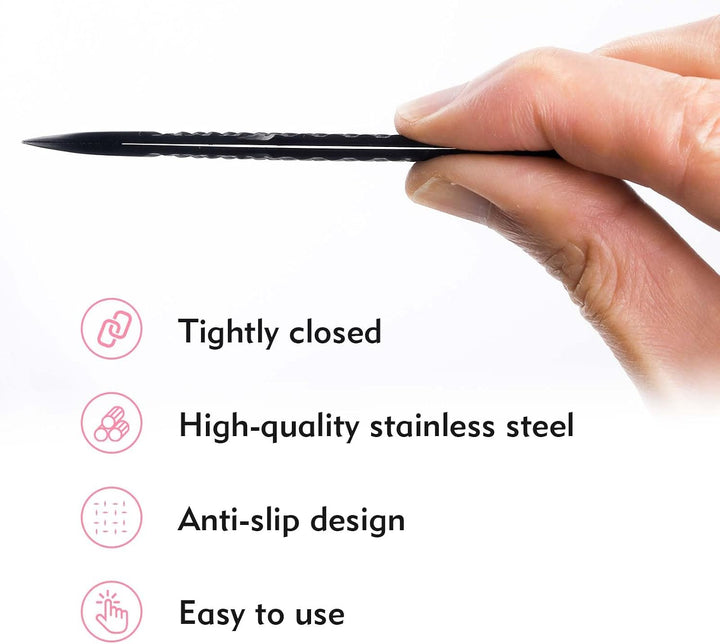 VEYES INC Pinzas de pestañas para extensiones de pestañas, kit de p...