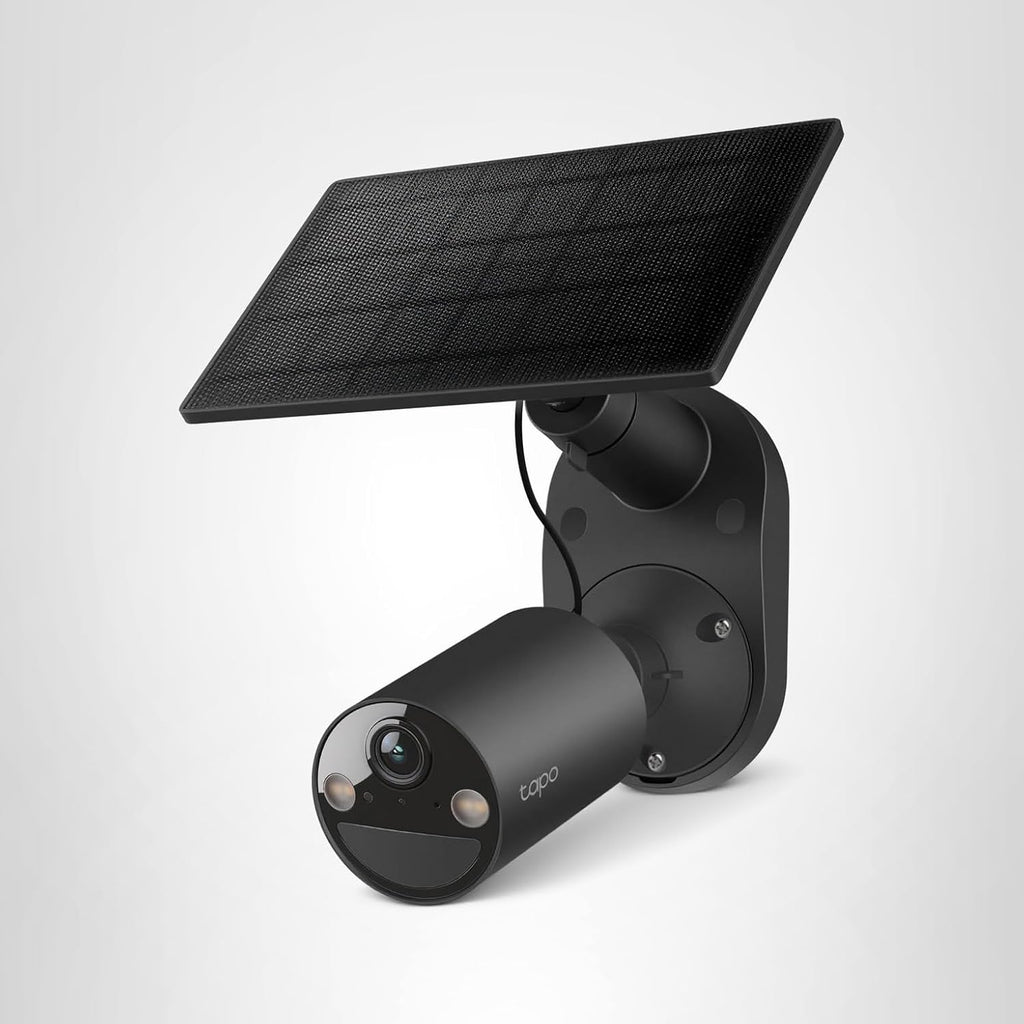 Tapo Cámara de seguridad inalámbrica para exteriores SolarCam 1080p, kit, Negro