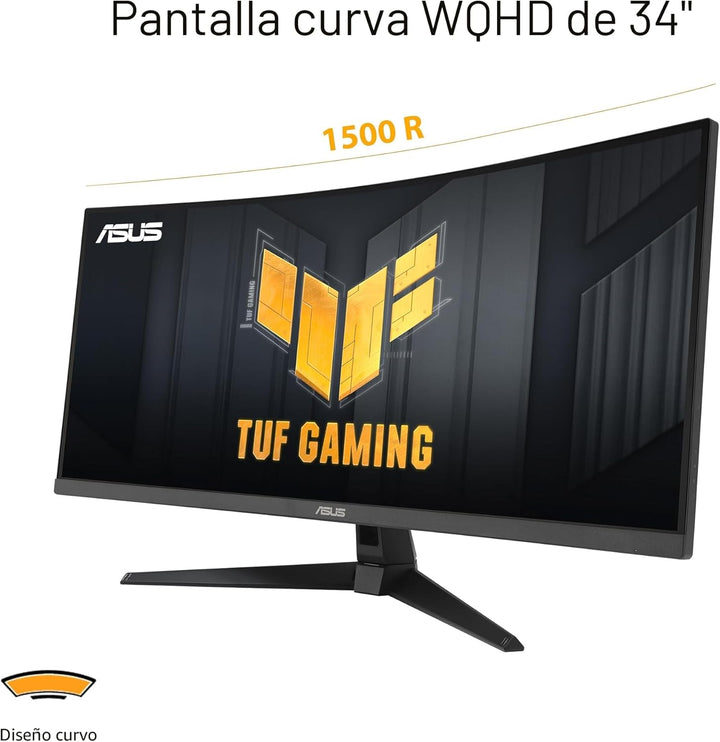 ASUS TUF Gaming VG34VQ3B \u2013 Monitor curvo ultraamplio de 34\u20...
