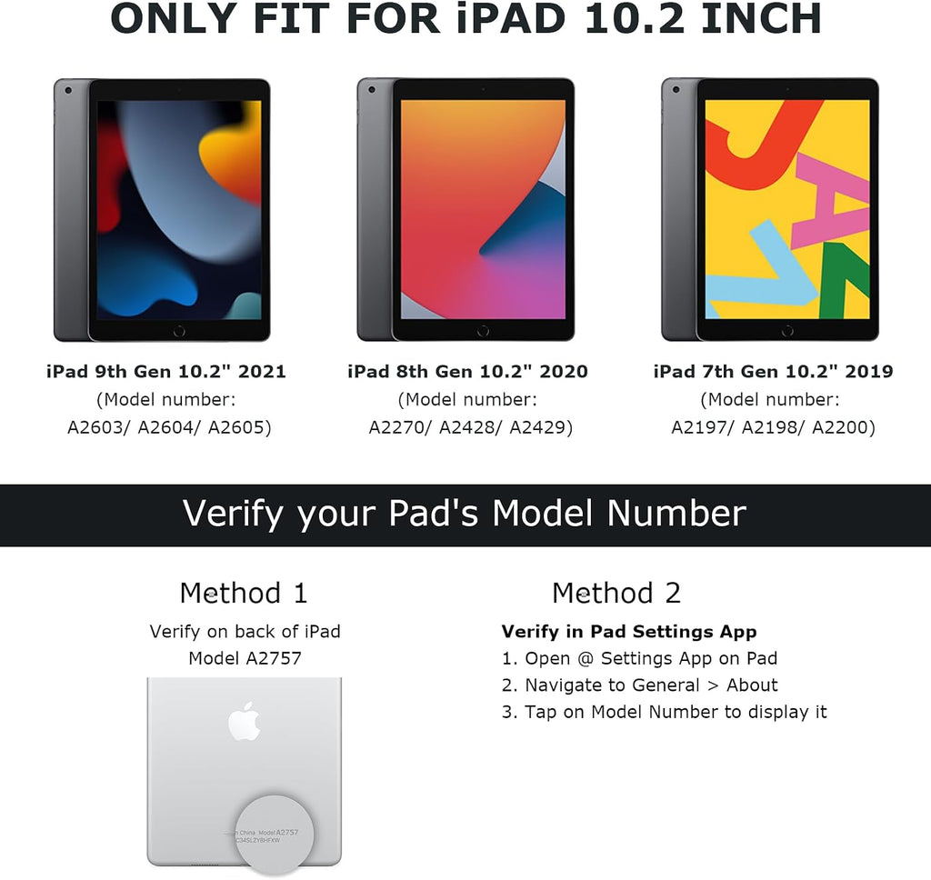 CC Store Funda para iPad de 9ª, 8ª y 7ª generación con teclado de 10,2