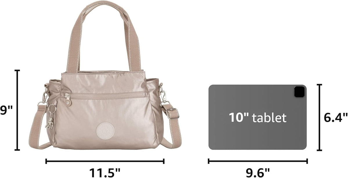 Kipling Elysia Bolso bandolera convertible sólido, Brillo metálico.