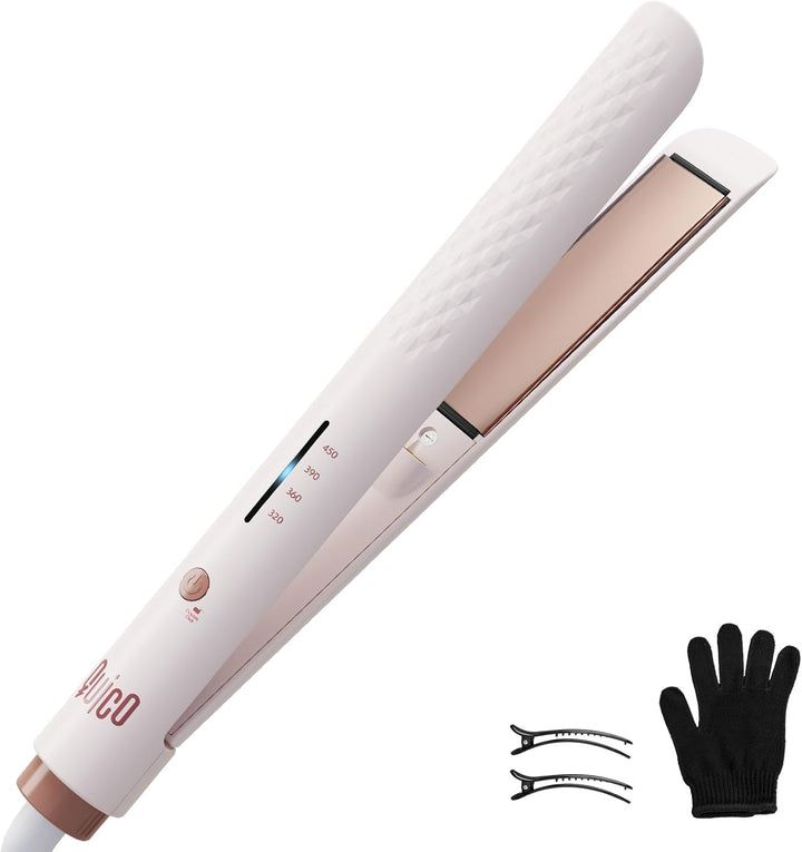 Quico Plancha para el cabello, alisadora de cabello de viaje global...