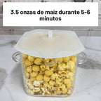 Cocina de vidrio para microondas y tocino, tapa de silicona, 4 pinchos de vidrio, 100 onzas