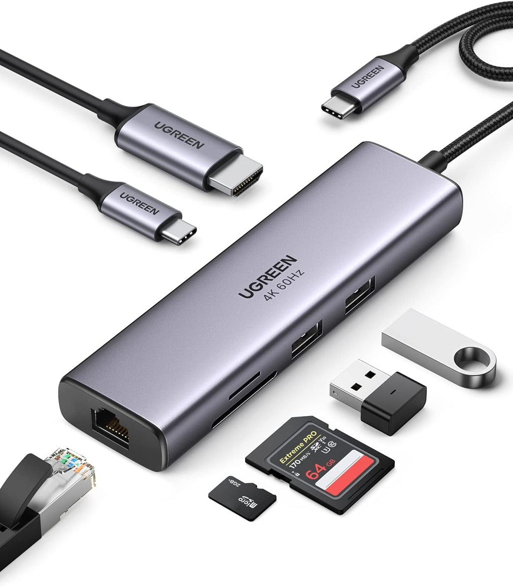 UGREEN, 60515, hub USB 2.0 de 3 puertos