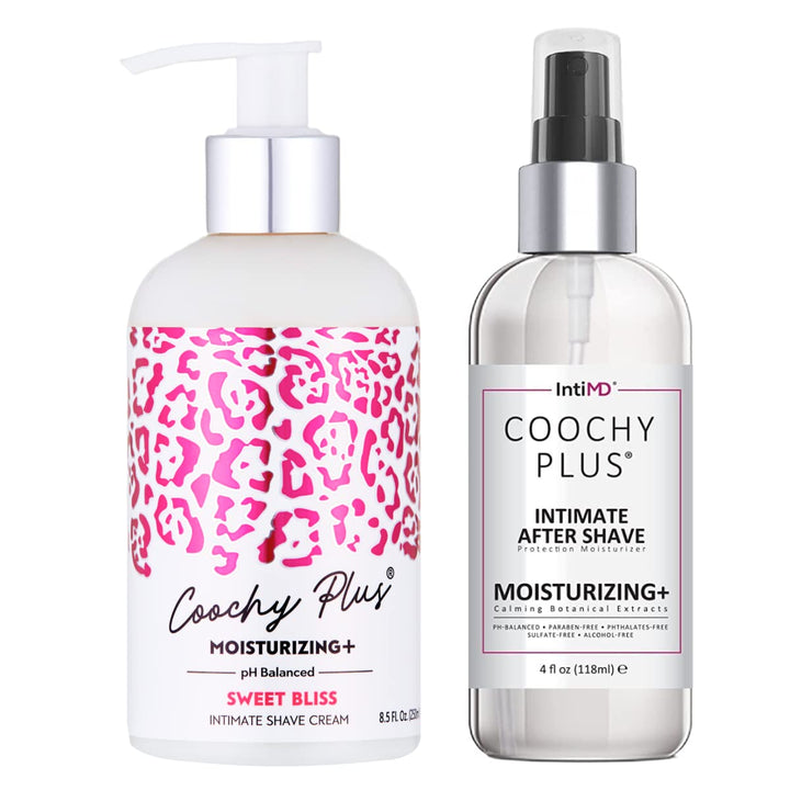 Kit completo de afeitado íntimo IntiMD Coochy Plus - Sweet Bliss y...