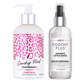 Kit completo de afeitado íntimo IntiMD Coochy Plus - Sweet Bliss y...