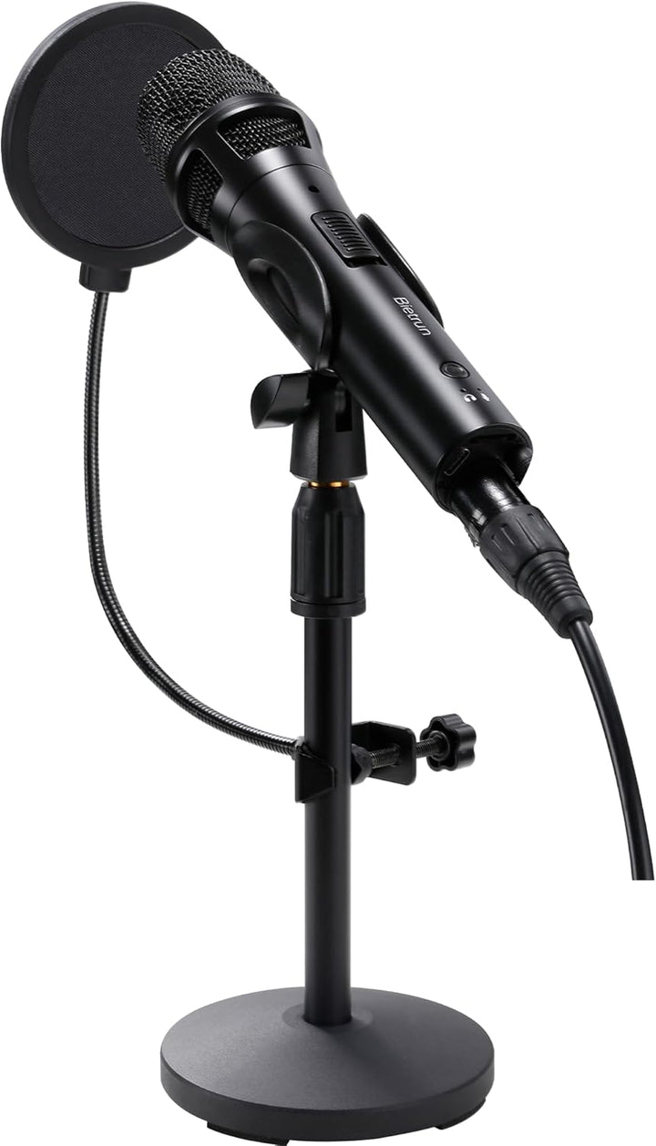Xlr Micrófono dinámico USB para grabación de canto, micrófono de gr...