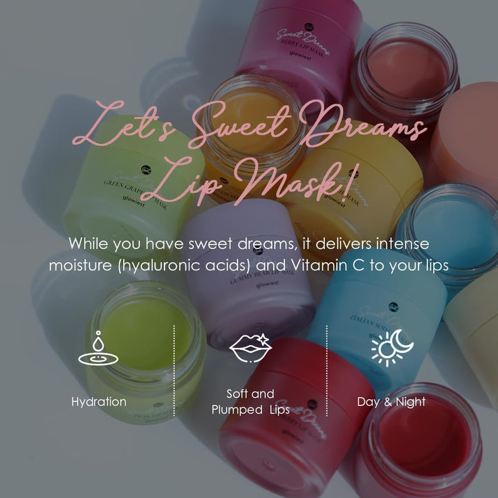 glowiest Sweet Dreams - Máscara de labios durante la noche, bálsamo...