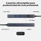 Hyper, 5785582, hub USB 3.2 de 6 puertos