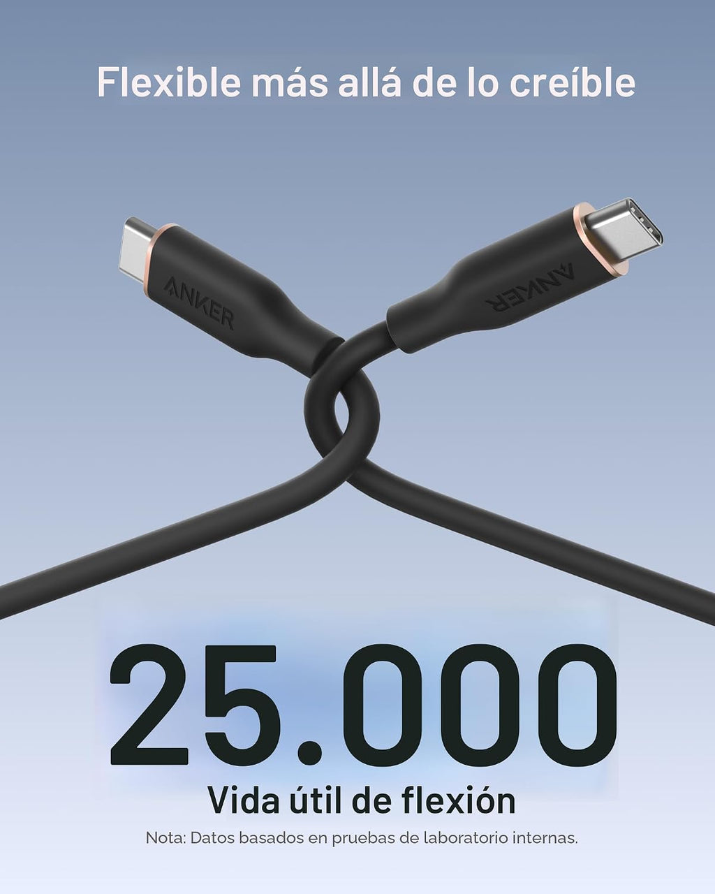 Anker Cable USB C, carga rápida tipo C de 240 W, (paquete de 2, 6 pies, negro + blanco)
