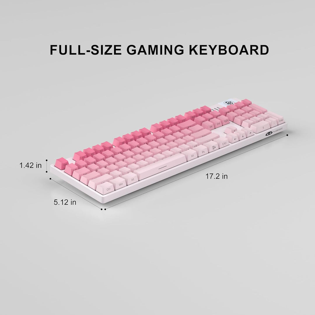 MageGee MK-Storm - Teclado mecánico para juegos, 104 teclas con cab...