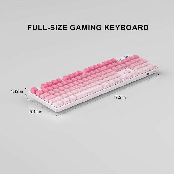 MageGee MK-Storm - Teclado mecánico para juegos, 104 teclas con cab...