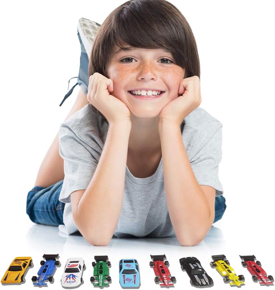 ArtCreativity Juego de 25 piezas de autos de juguete fundidos a presión, duradero, mini corredores en varios diseños, regalos de fiesta de cumpleaños geniales para niños, rellenos de bolsas de