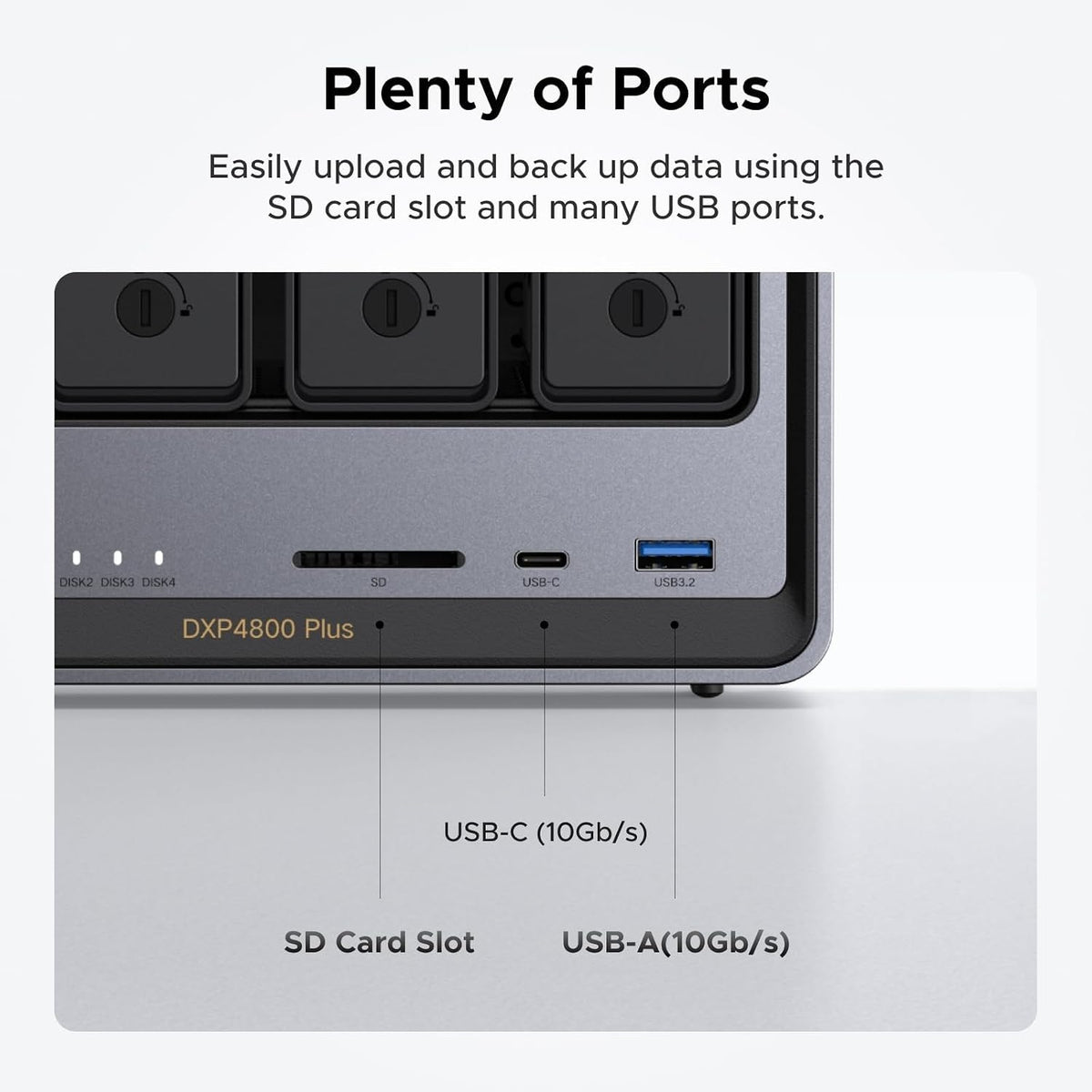 UGREEN NAS DXP4800 Plus NAS de escritorio de 4 bahías, CPU Intel Pe...