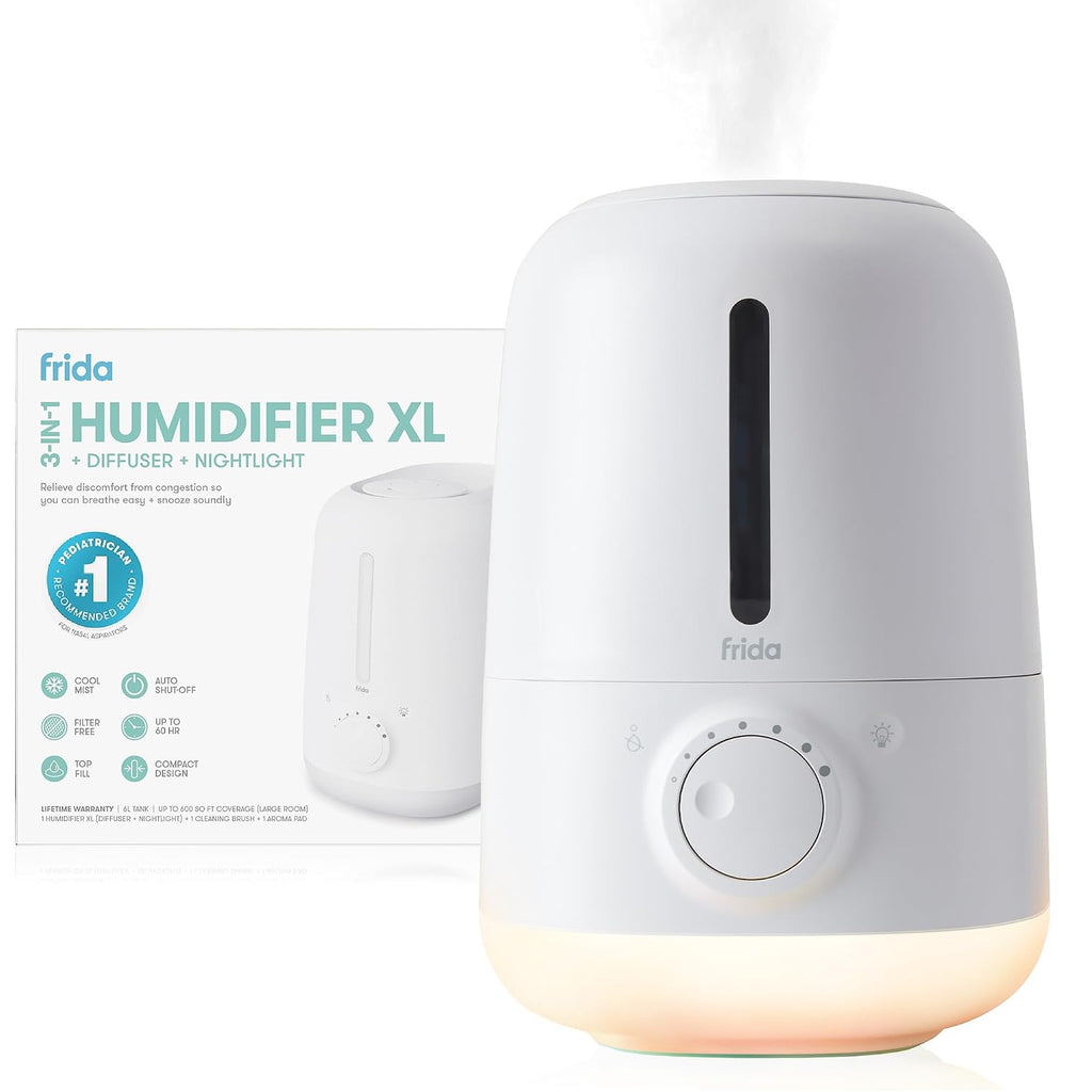 Frida 3 en 1 XL Top Fill Cool Mist Humidificador para dormitorio