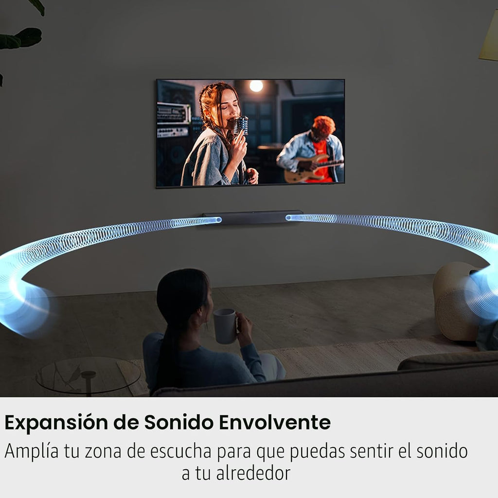 Barra de sonido Samsung Serie B HW B400F 2.0 canales con subwoofer incorporado (Modelo 2025) Un control remoto, expansión de sonido envolvente, modo de mejora de voz