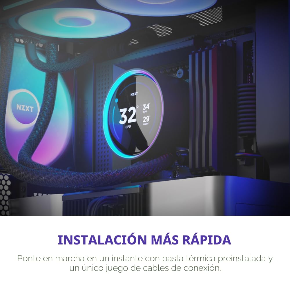 NZXT Kraken Elite 360 RGB 2024 - Enfriador líquido AIO para CPU - R...