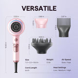 Wavytalk - Secador de pelo iónico con difusor y peine para cabello...