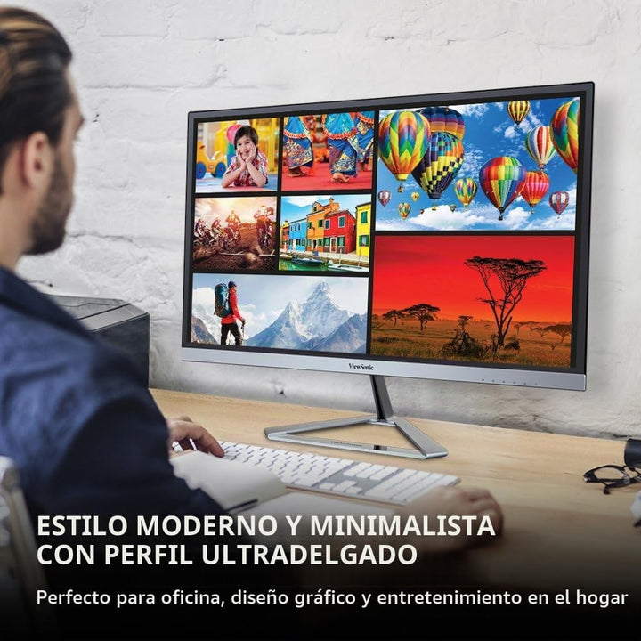 Monitor ViewSonic LED VX2276-SMHD, 22 pulgadas, diseño sin marco, u...