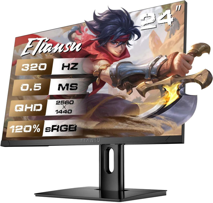ETiansu Monitor de juegos QHD de 24 pulgadas, monitor de computador...