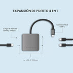 Satechi, ST-H4CPDM, hub USB 3.2 de 4 puertos