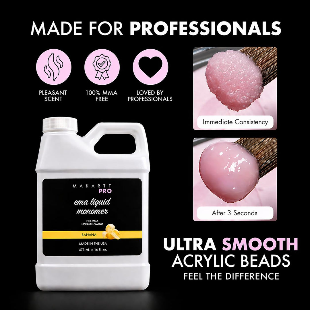 MakarttPro Monómero acrílico perfumado con sabor a plátano 16oz \u2...