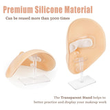 Tabla de práctica de maquillaje de silicona, maniquí de cara comple...