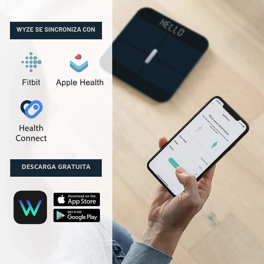 Wyze Smart Scale X - Báscula de baño digital para peso corporal y grasa