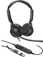 Yealink Auriculares USB-C/A con cable UH42, micrófono con cancelación de