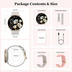 Reloj inteligente para mujer con rastreador de ejercicio: resistente al agua con Bluetooth para respuesta de llamadas, relojes inteligentes para Android/iPhone, digital, reloj inteligente