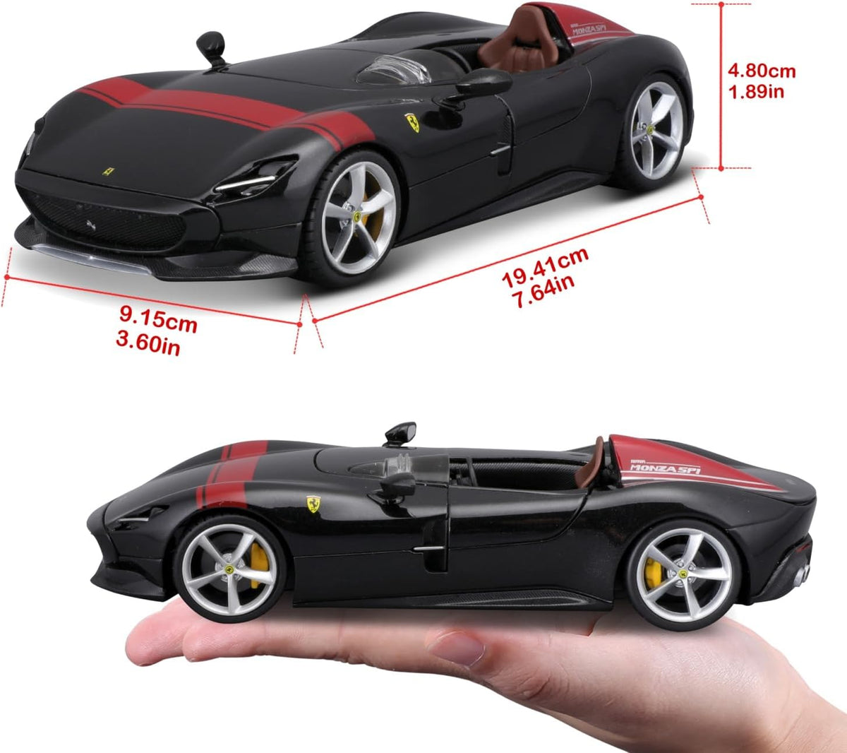 Bburago Ferrari Monza SP1 Negro 1:24