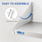 HARDURA - Estante de pared de acero inoxidable para microondas, 18 x 24