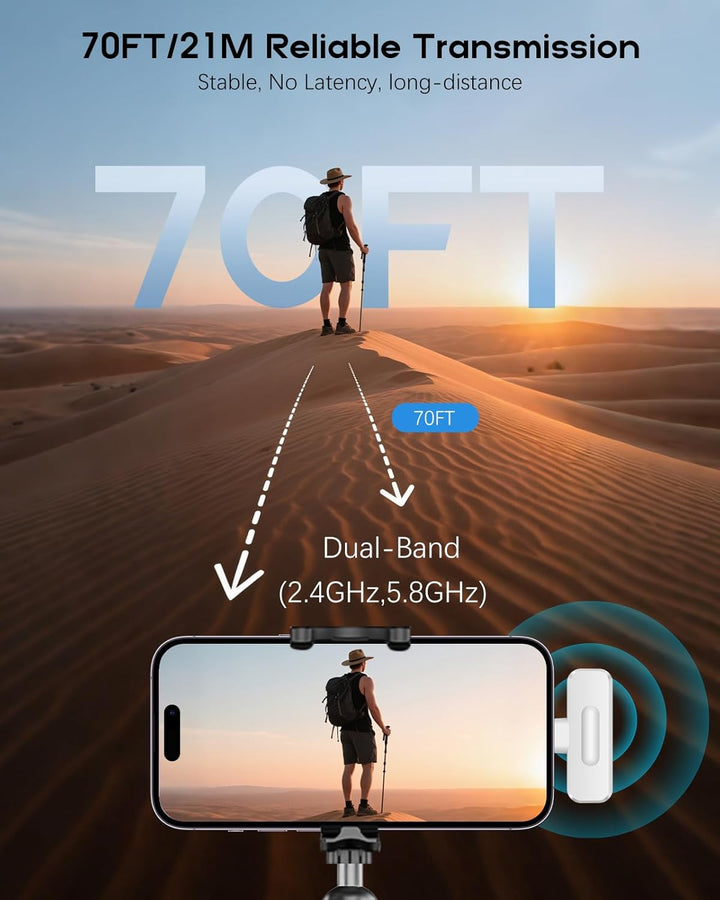 Micrófono inalámbrico mini para iPhone - Pack de 2 micrófonos laval...