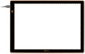 Wafer 2 Lightbox - Almohadilla de luz A3 para trazar, dibujar, dibujar y pintar - Regulable con brillo ajustable - Caja de luz de seguimiento para artistas blanco/gris