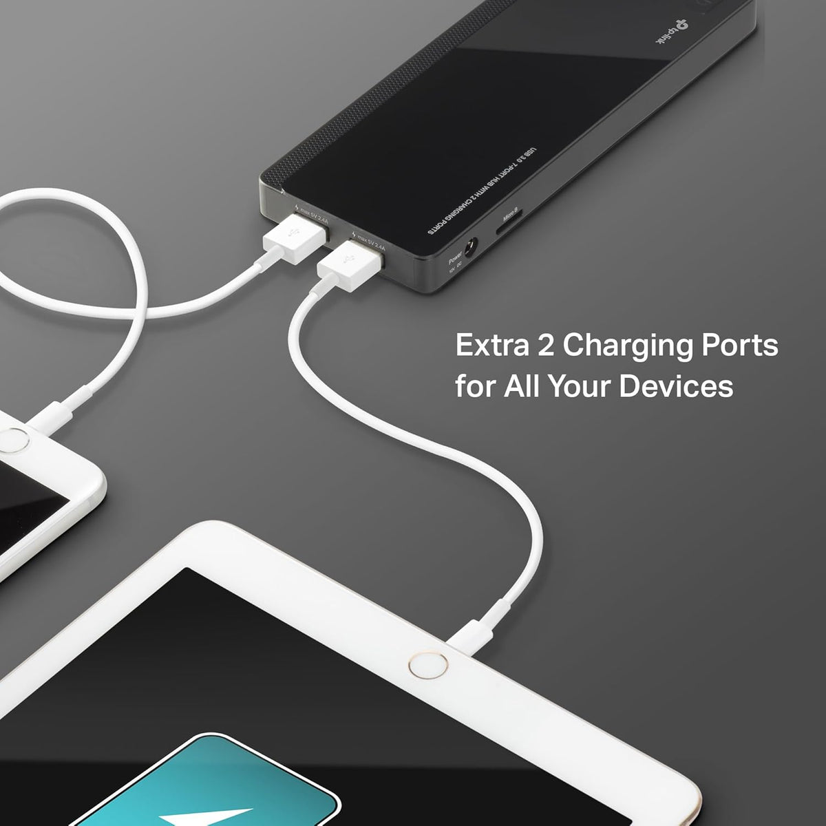 TP-Link, UH720, hub USB 3.0 de 7 puertos, alimentado, adaptador 5V/2.4A